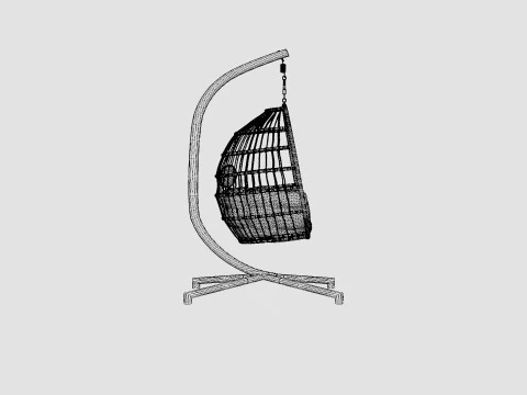 Illora hanging swing 3D Model