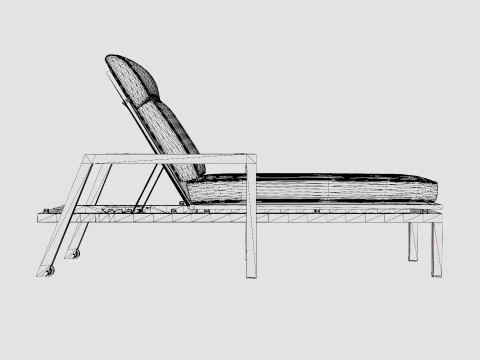 Belfort lounge bed 3D Model