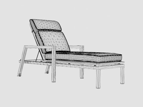 Belfort lounge bed 3D Model