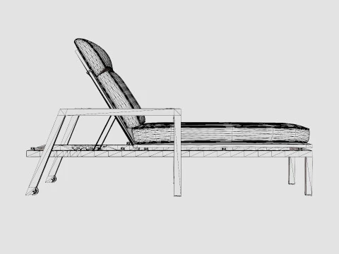 Belfort lounge bed 3D Model
