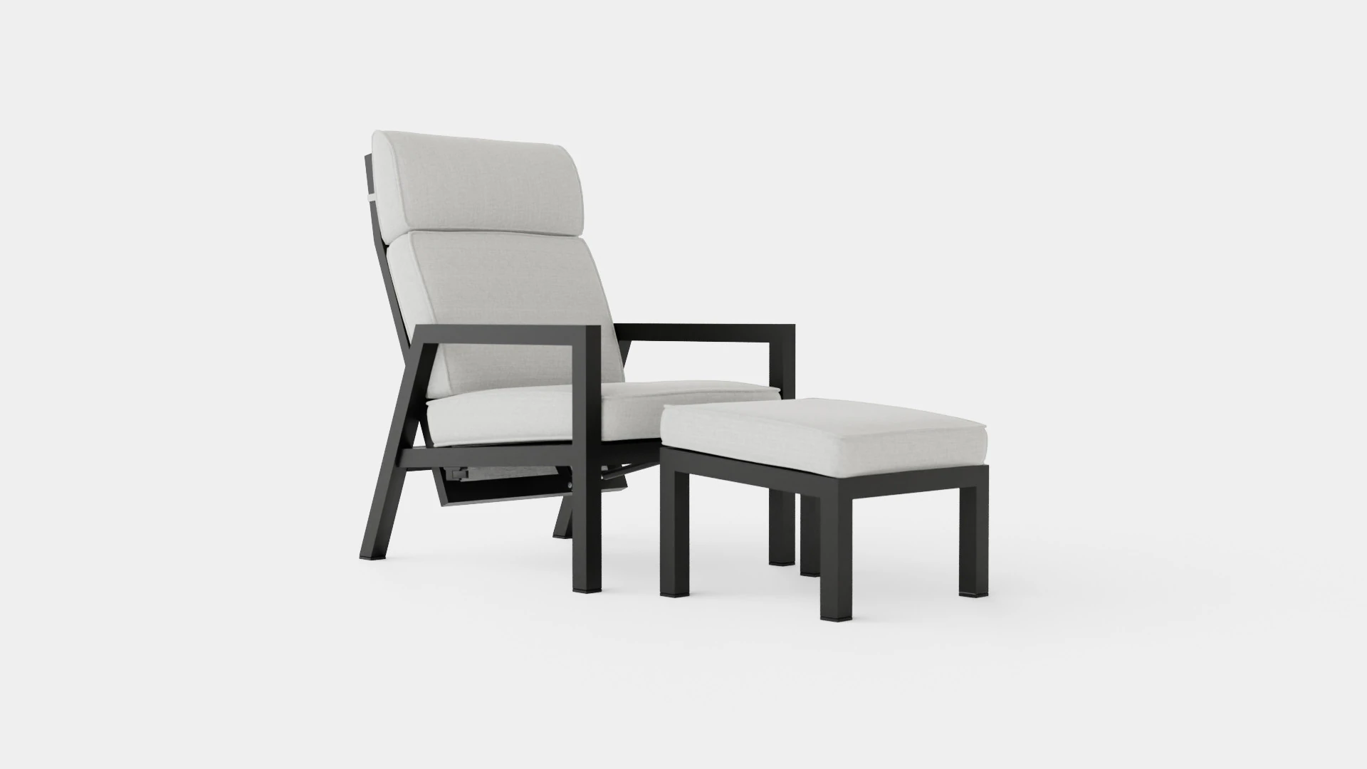 Belfort reclining armchair incl footstool 3D Model .c4d .max .obj .3ds .fbx .stl .blend