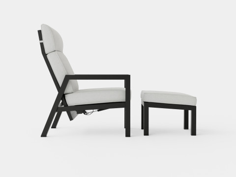 Belfort reclining armchair incl footstool Modelo 3D