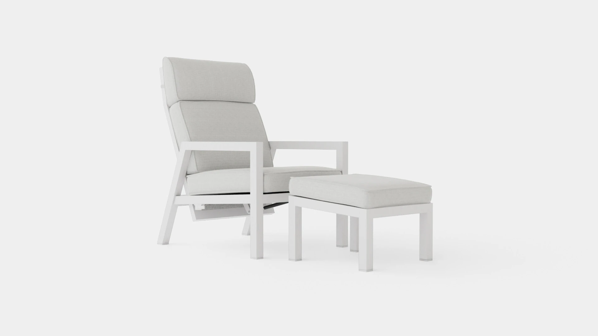 Belfort reclining armchair incl footstool 3D Model .c4d .max .obj .3ds .fbx .stl .blend