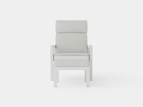 Belfort reclining armchair incl footstool 3D Model