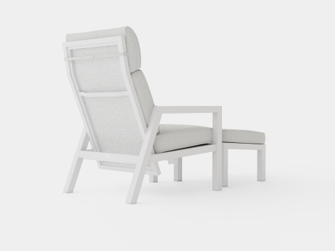 Belfort reclining armchair incl footstool 3D 模型