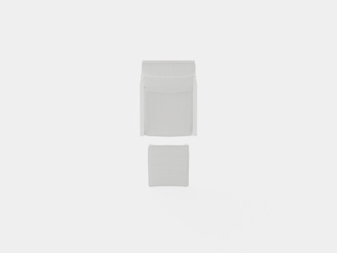 Belfort reclining armchair incl footstool 3D 模型