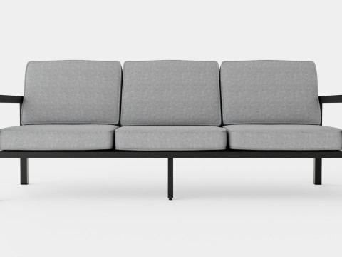 Belfort 3-seater sofa 3D Model