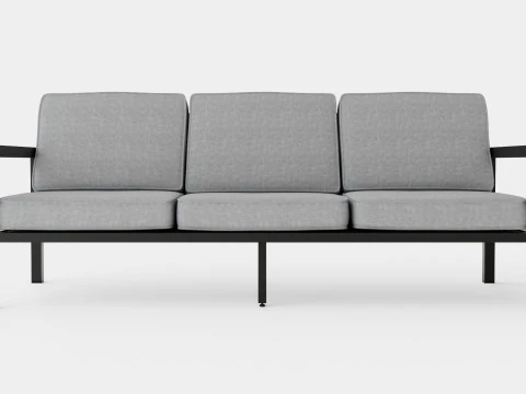 Belfort 3-seater sofa 3D Model