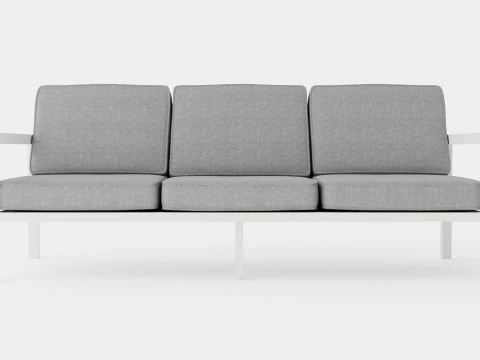 Belfort 3-seater sofa 3D Model