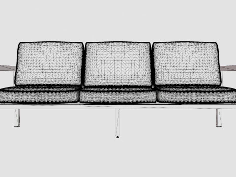 Belfort 3-seater sofa 3D Model