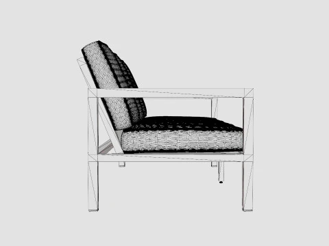 Belfort 3-seater sofa 3D Model