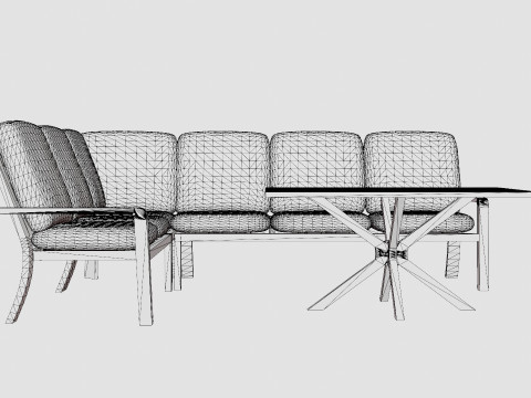 Biscaya sofa set 3D Модель