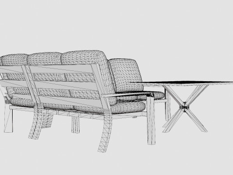 Biscaya sofa set 3D Модель
