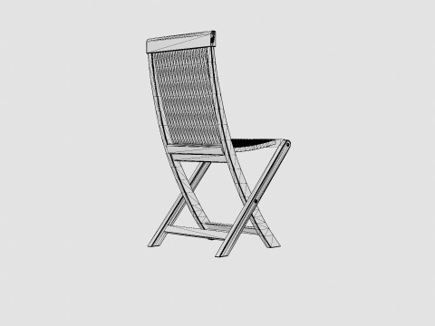 Turin folding chair 3D Model
