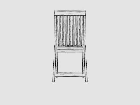 Turin folding chair 3D Model