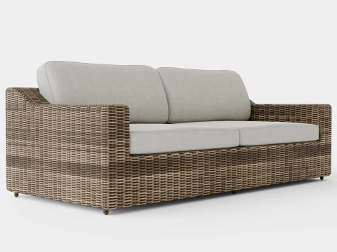 Glendon 3-zits bank 3D Model