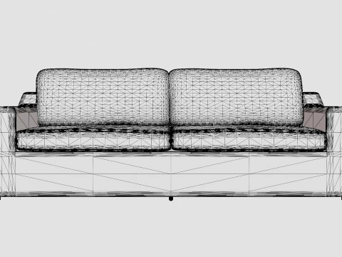 Glendon 3-seater sofa 3D Model