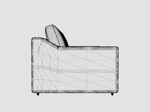 Glendon 3-seater sofa Modelo 3D