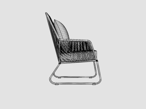 Midway armchair 3D Model