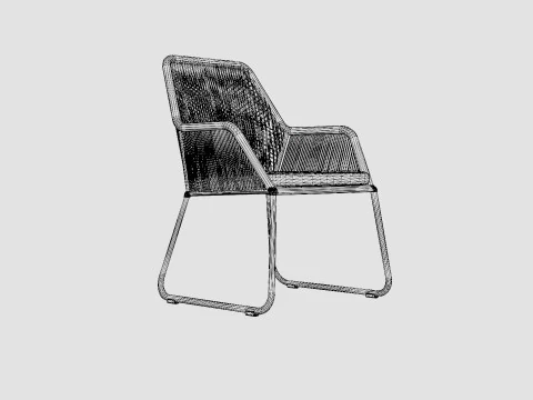 Midway armchair 3D Model
