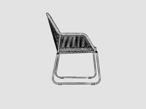 Midway armchair 3D Model