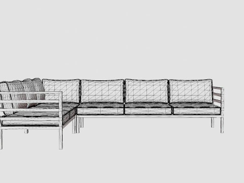 Weldon sofa set 3D Model