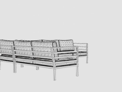 Weldon sofa set 3D Model