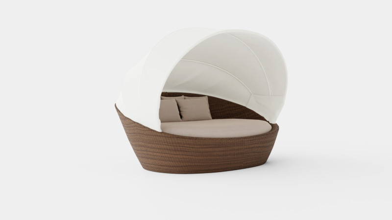 Ninja sunbed with canopy 3D Модель .c4d .max .obj .3ds .fbx .stl .blend 