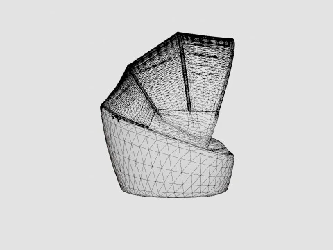 Ninja sunbed with canopy 3D Model