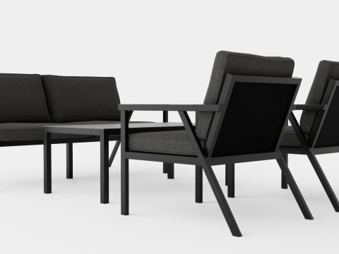 Rana sofa set 3D Model