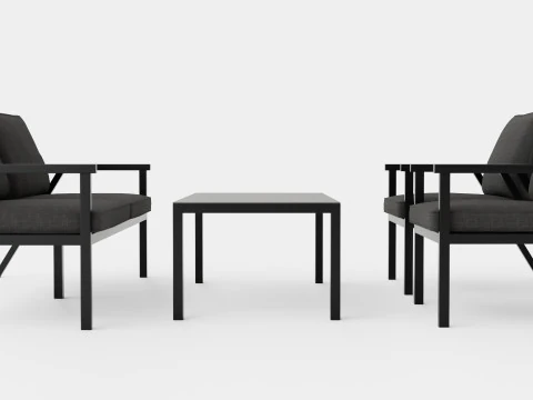 Rana sofa set 3D Model