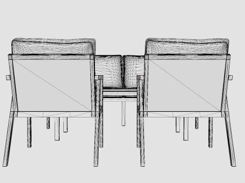 Rana sofa set 3D Model