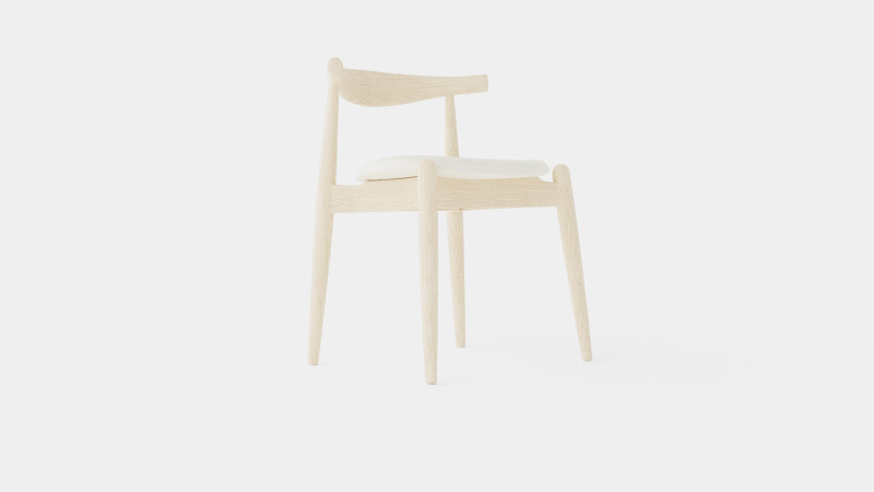 Carl Hansen CH20 Chair 3D Model .c4d .max .obj .3ds .fbx .stl .blend 