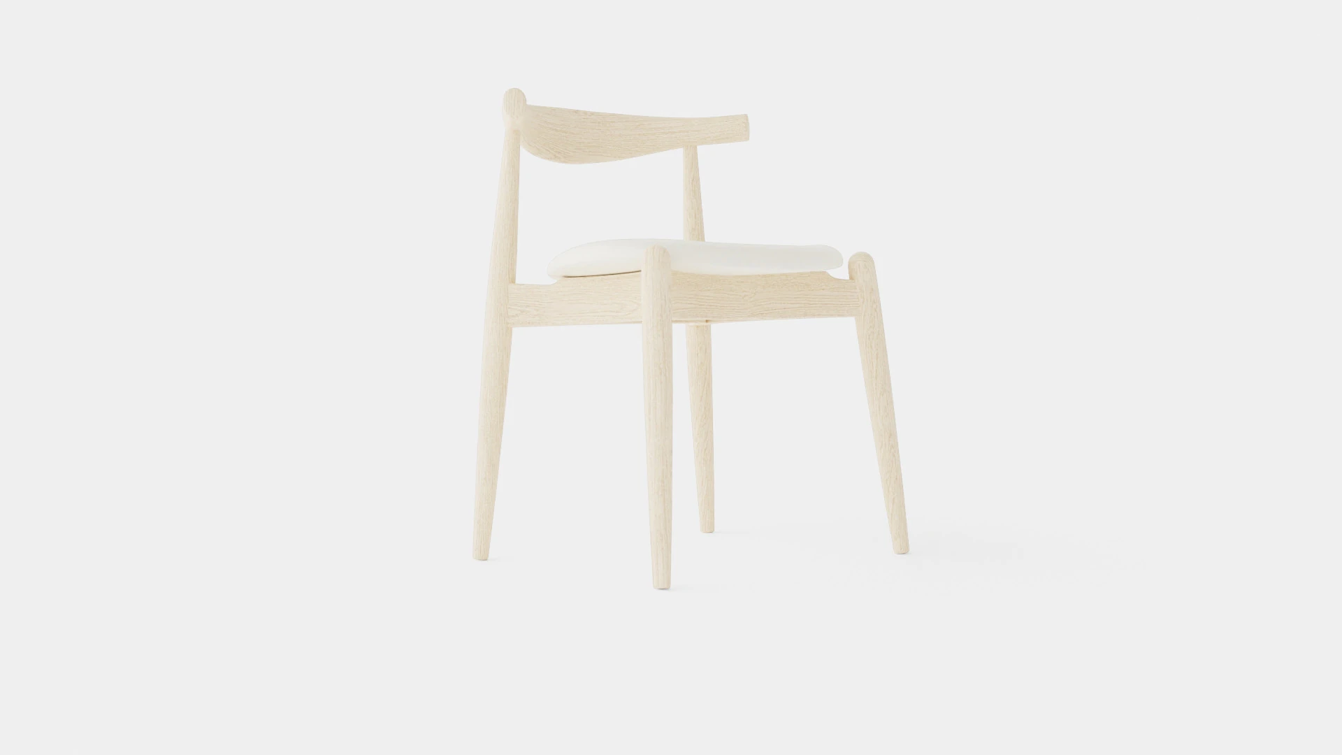 Carl Hansen CH20 Chair 3D Model .c4d .max .obj .3ds .fbx .stl .blend 