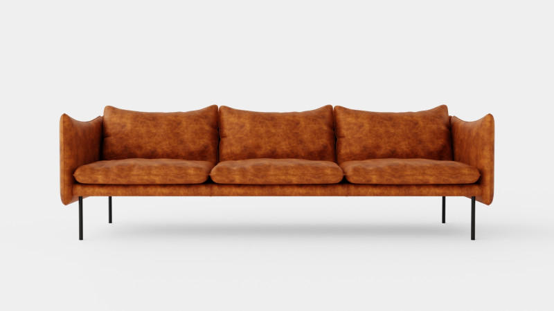 Fogia Tiki 3 Seater Sofa 3D Model .c4d .max .obj .3ds .fbx .stl .blend 