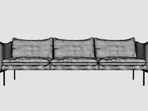 Fogia Tiki 3 Seater Sofa 3D Model