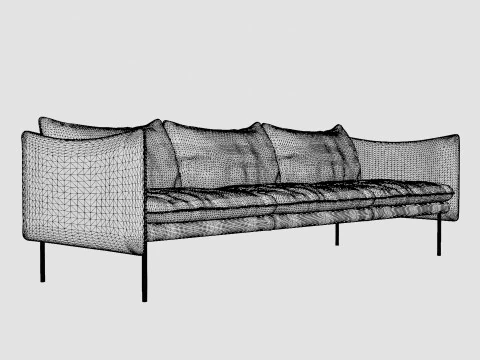 Fogia Tiki 3 Seater Sofa 3D Model