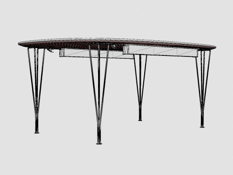Fritz Hansen Super Ellipse Table 3D Model