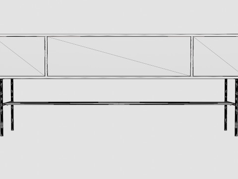 Lemus Home 1500 Media Bench 3Dモデル