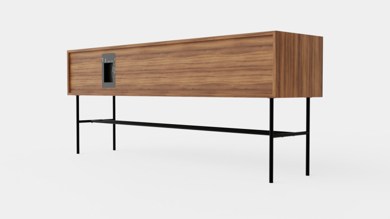 Lemus Home 1500 Media Bench 3D-Modell .c4d .max .obj .3ds .fbx .stl .blend 