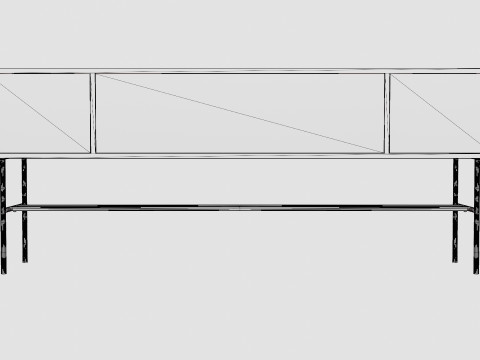 Lemus Home 1500 Media Bench 3D-Modell