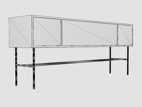 Lemus Home 1500 Media Bench 3D-Modell