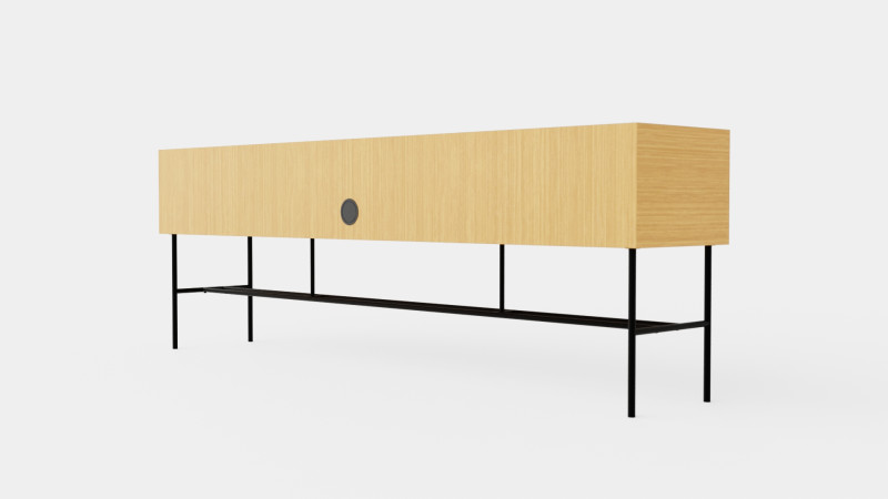 Lemus Home 1800 Media Bench 3D Model .c4d .max .obj .3ds .fbx .stl .blend 