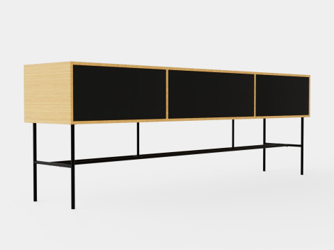 Lemus Home 1800 Media Bench 3D Model