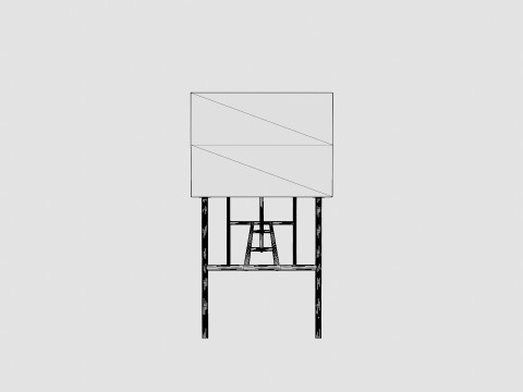 Lemus Home 1800 Media Bench 3D Model