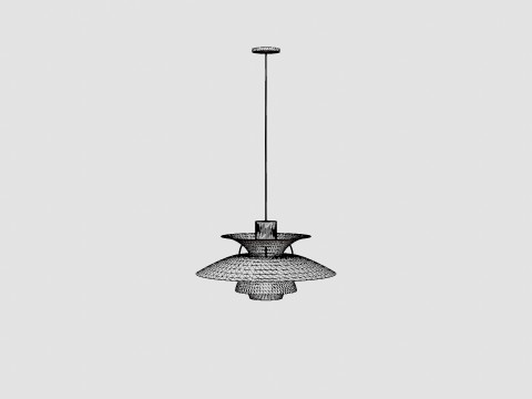 Louis Poulsen PH 5 Monochrome White Ceiling Lamp Modèle 3D