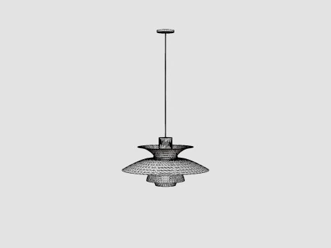 Louis Poulsen PH 5 Monochrome White Ceiling Lamp 3D Model