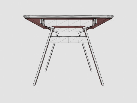 Naver Chess 3423 Dining Table Modelo 3D