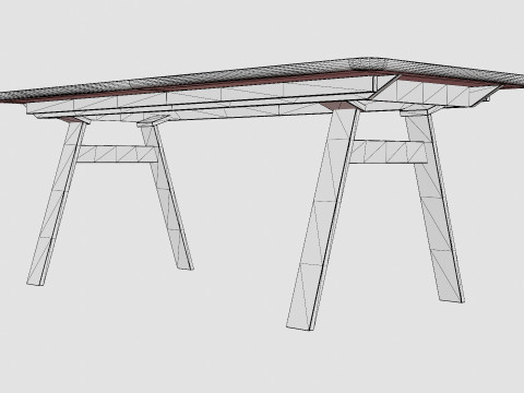 Naver Chess 3423 Dining Table Modelo 3D