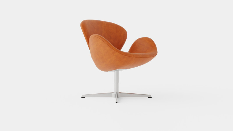 The Swan by Arne Jacobsen Chair 3D Model .c4d .max .obj .3ds .fbx .stl .blend
